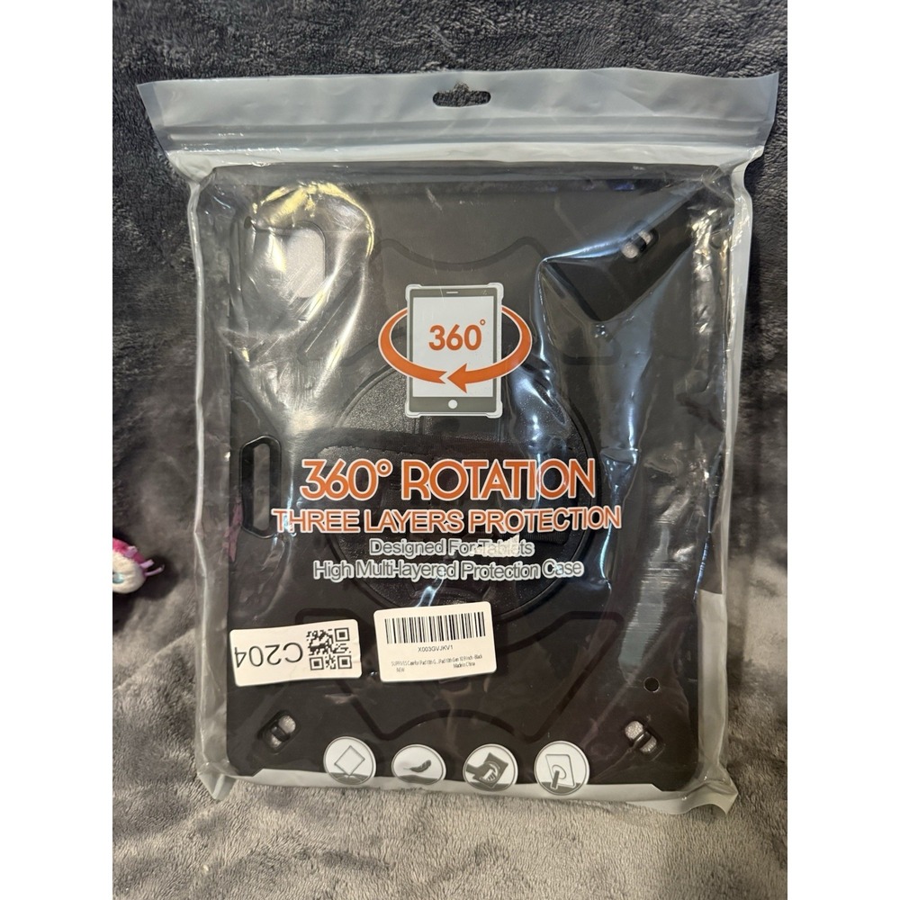 iPad Pro 11 360 Rotation Three‎ Layers Protection  Case Black